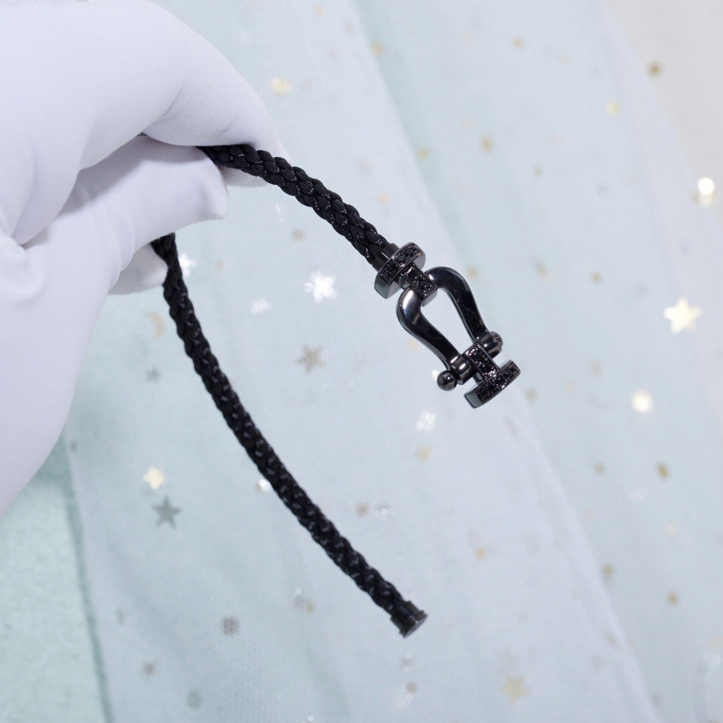 [Regal Gem]FORCE LARGE SERIES HORSESHOE BLACK SAMURAI BRACELET