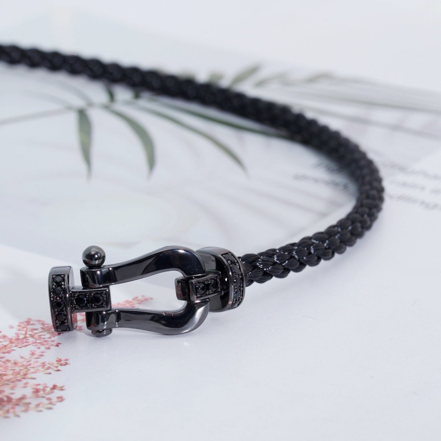 [Regal Gem]FORCE LARGE SERIES HORSESHOE BLACK SAMURAI BRACELET