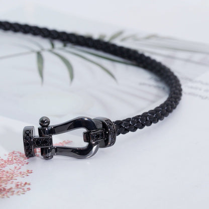 [Regal Gem]FORCE LARGE SERIES HORSESHOE BLACK SAMURAI BRACELET