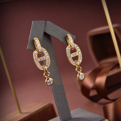 [Regal Gem]HM CHAINE DIAMOND EARRINGS