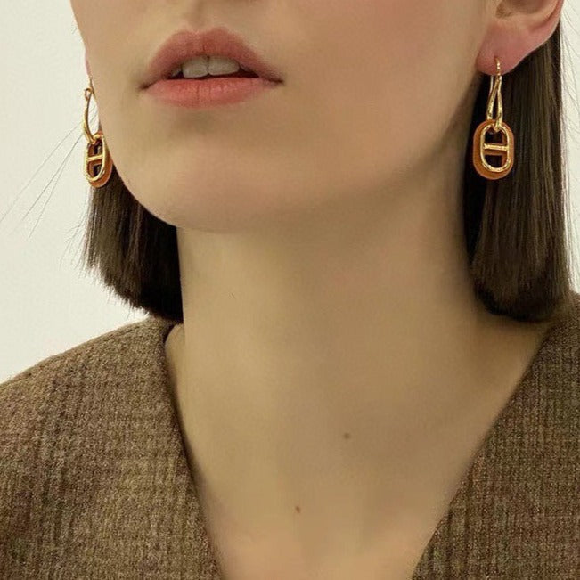 [Regal Gem]HM O'MAILLON GOLD EARRINGS