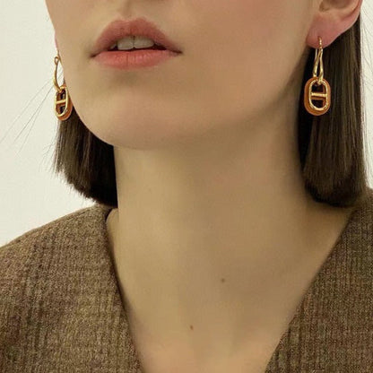 [Regal Gem]HM O'MAILLON GOLD EARRINGS