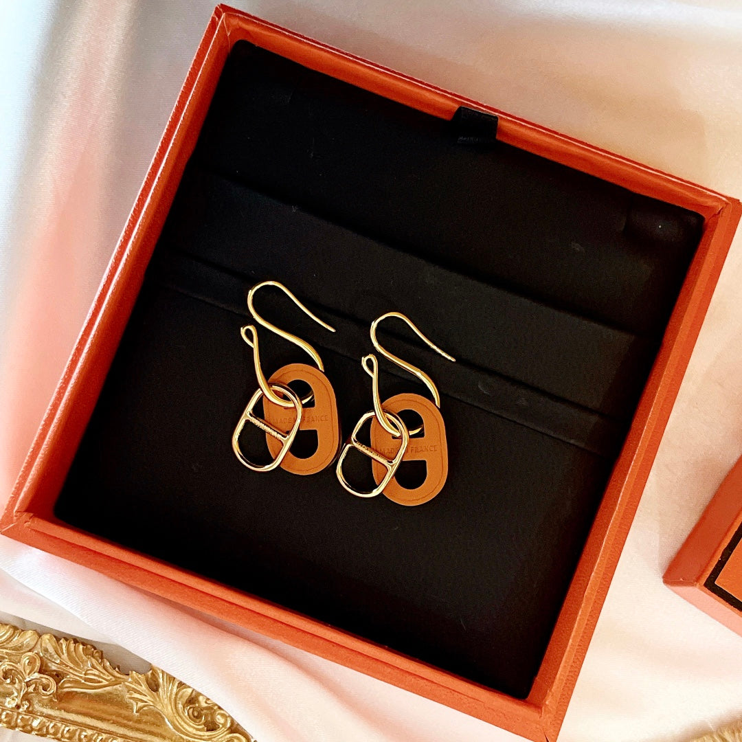[Regal Gem]HM O'MAILLON GOLD EARRINGS