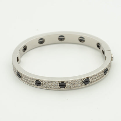 [Regal Gem]LOVE BRACELET 6.1MM DIAMOND-PAVED CERAMIC