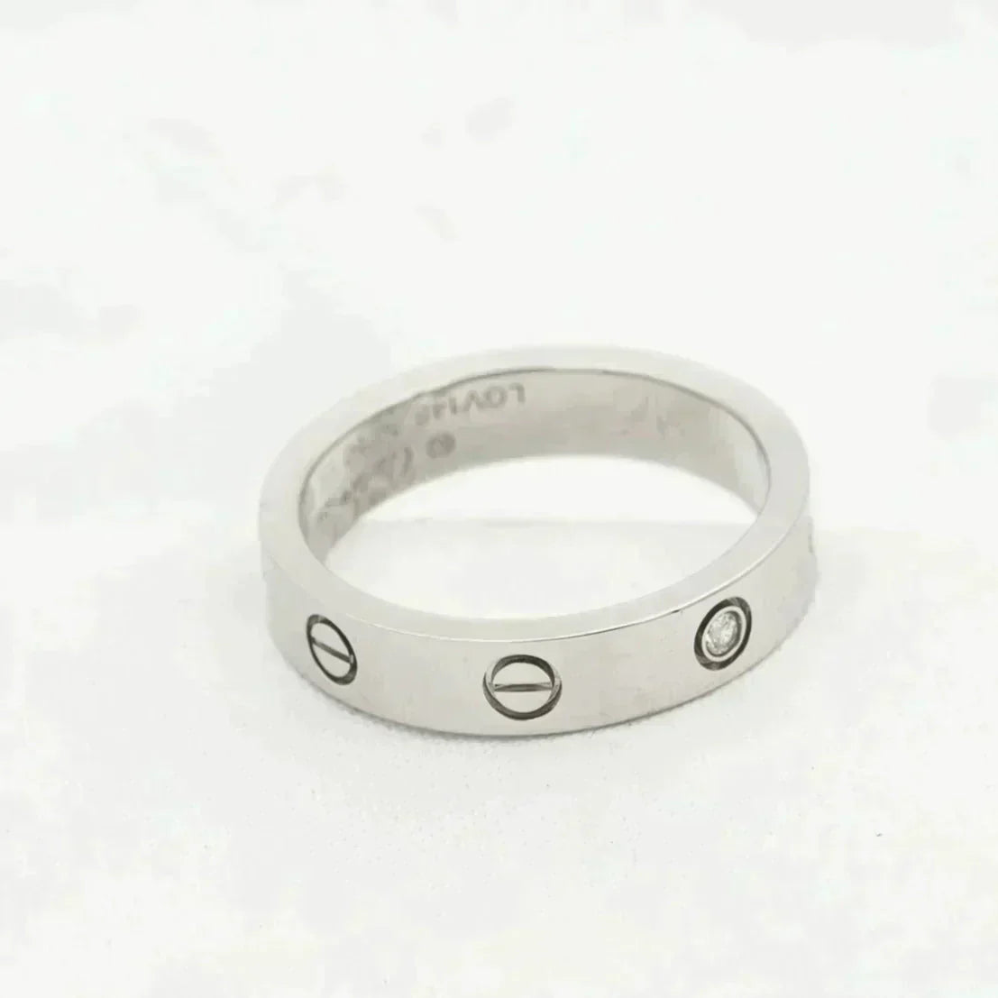[Regal Gem]LOVE RING 4MM 1 DIAMOND SILVER