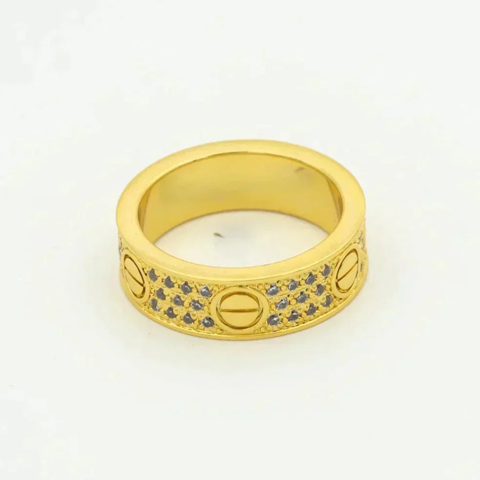 [Regal Gem]LOVE RING 5.5MM DIAMONDS PAVED