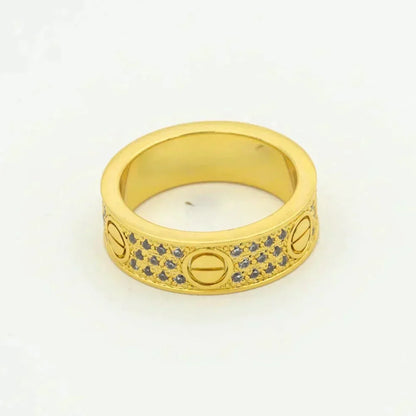 [Regal Gem]LOVE RING 5.5MM DIAMONDS PAVED