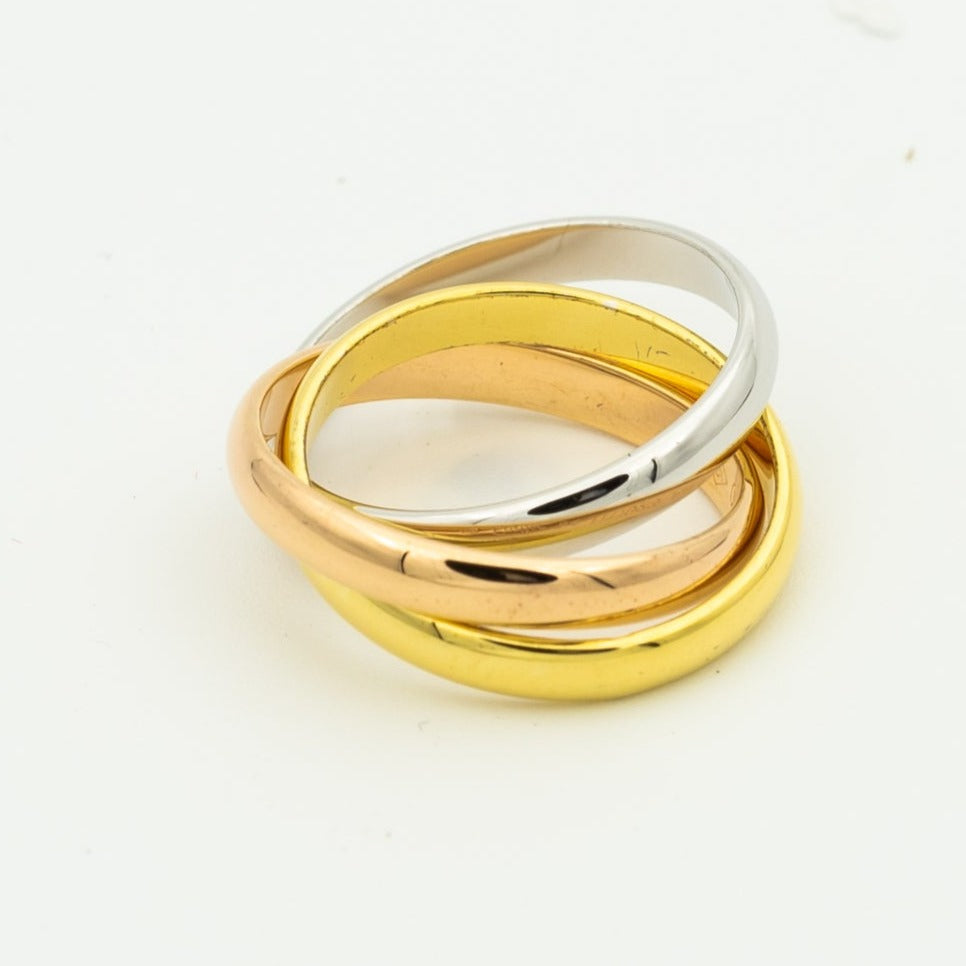 [Regal Gem Jewelry]TRINITY RING GOLD PINK GOLD SILVER