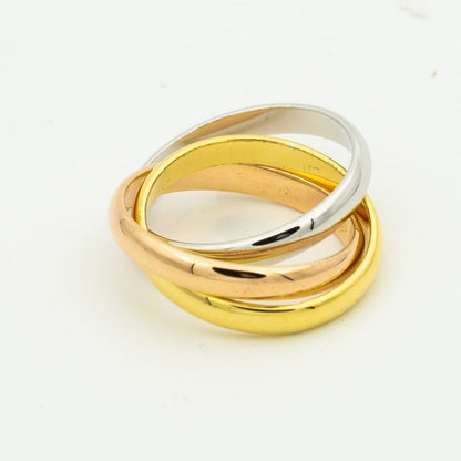 [Regal Gem Jewelry]TRINITY RING GOLD PINK GOLD SILVER