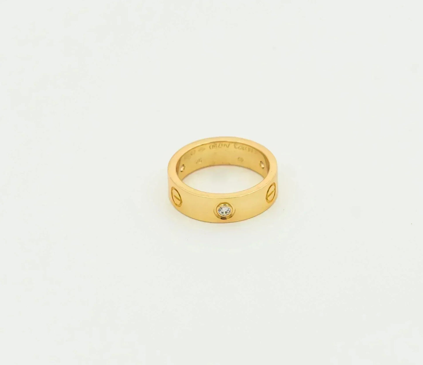 [Regal Gem]LOVE RING 5.5MM 3 DIAMONDS GOLD