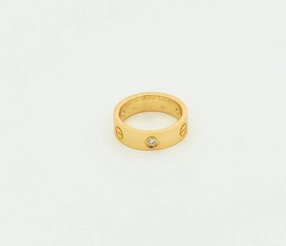 [Regal Gem]LOVE RING 5.5MM 3 DIAMONDS GOLD