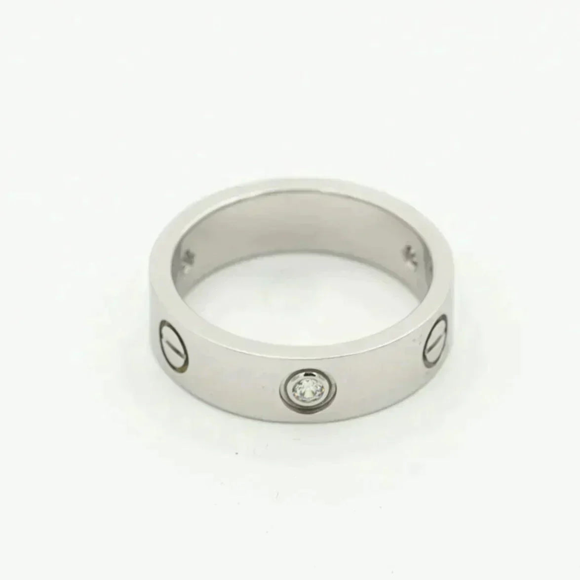 [Regal Gem]LOVE RING 5.5MM 3 DIAMONDS SILVER