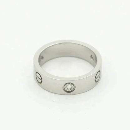 [Regal Gem]LOVE RING 5.5MM 3 DIAMONDS SILVER