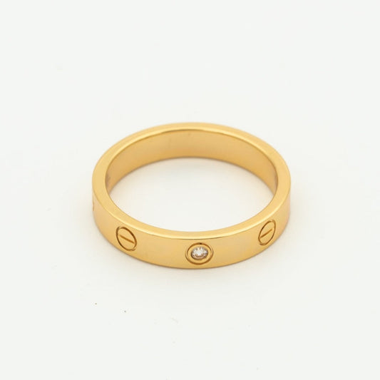 [Regal Gem]LOVE RING 4MM 1 DIAMOND PINK GOLD