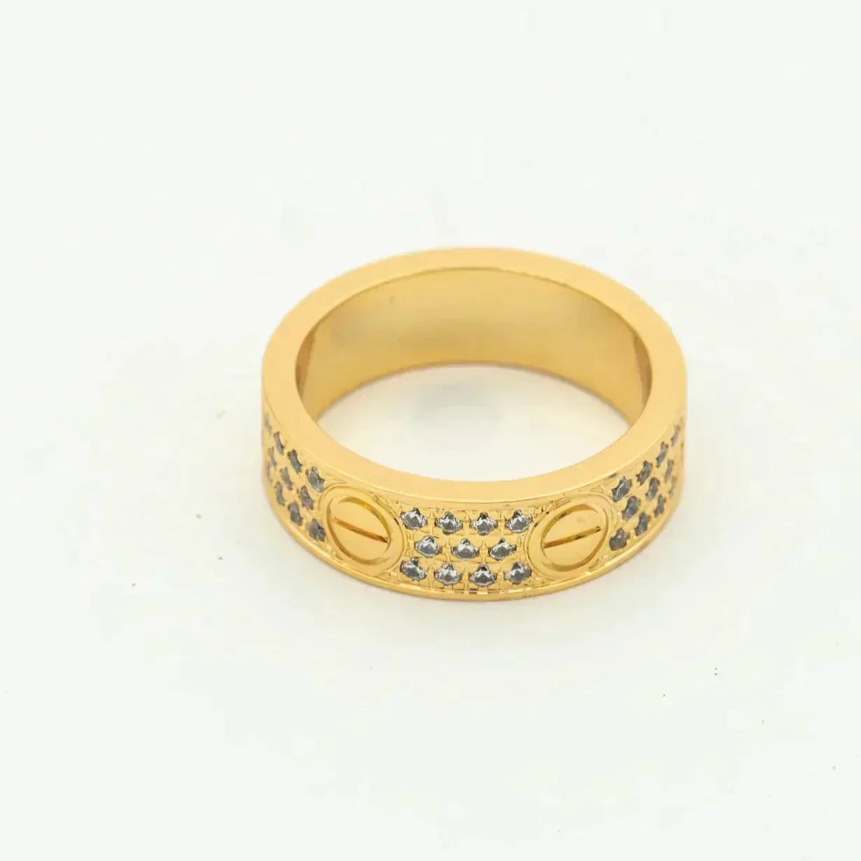 [Regal Gem]LOVE RING 5.5MM DIAMONDS PAVED