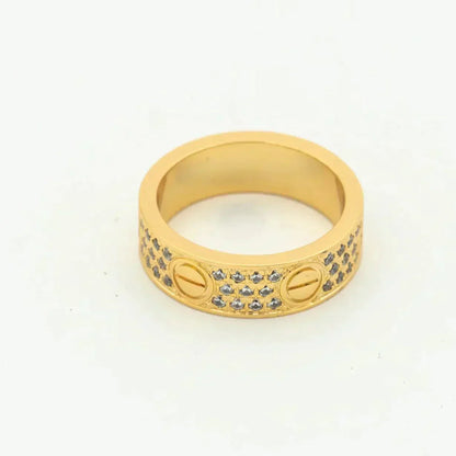 [Regal Gem]LOVE RING 5.5MM DIAMONDS PAVED