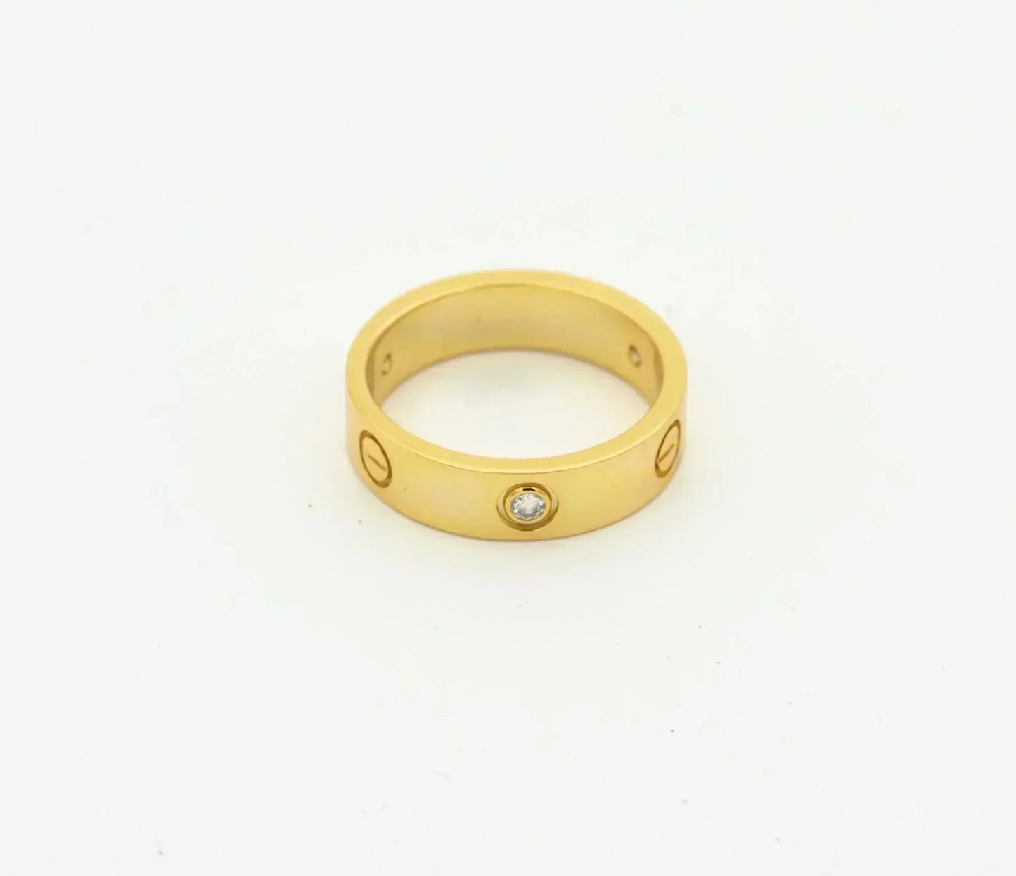 [Regal Gem]LOVE RING 4MM 1 DIAMOND GOLD
