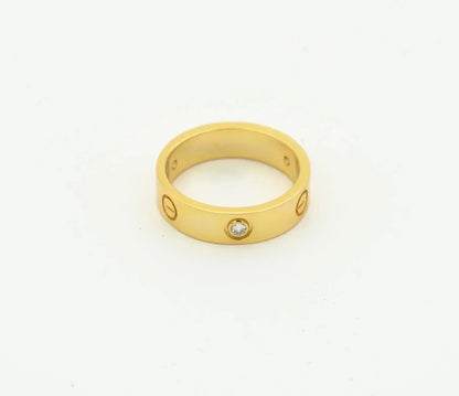[Regal Gem]LOVE RING 4MM 1 DIAMOND GOLD