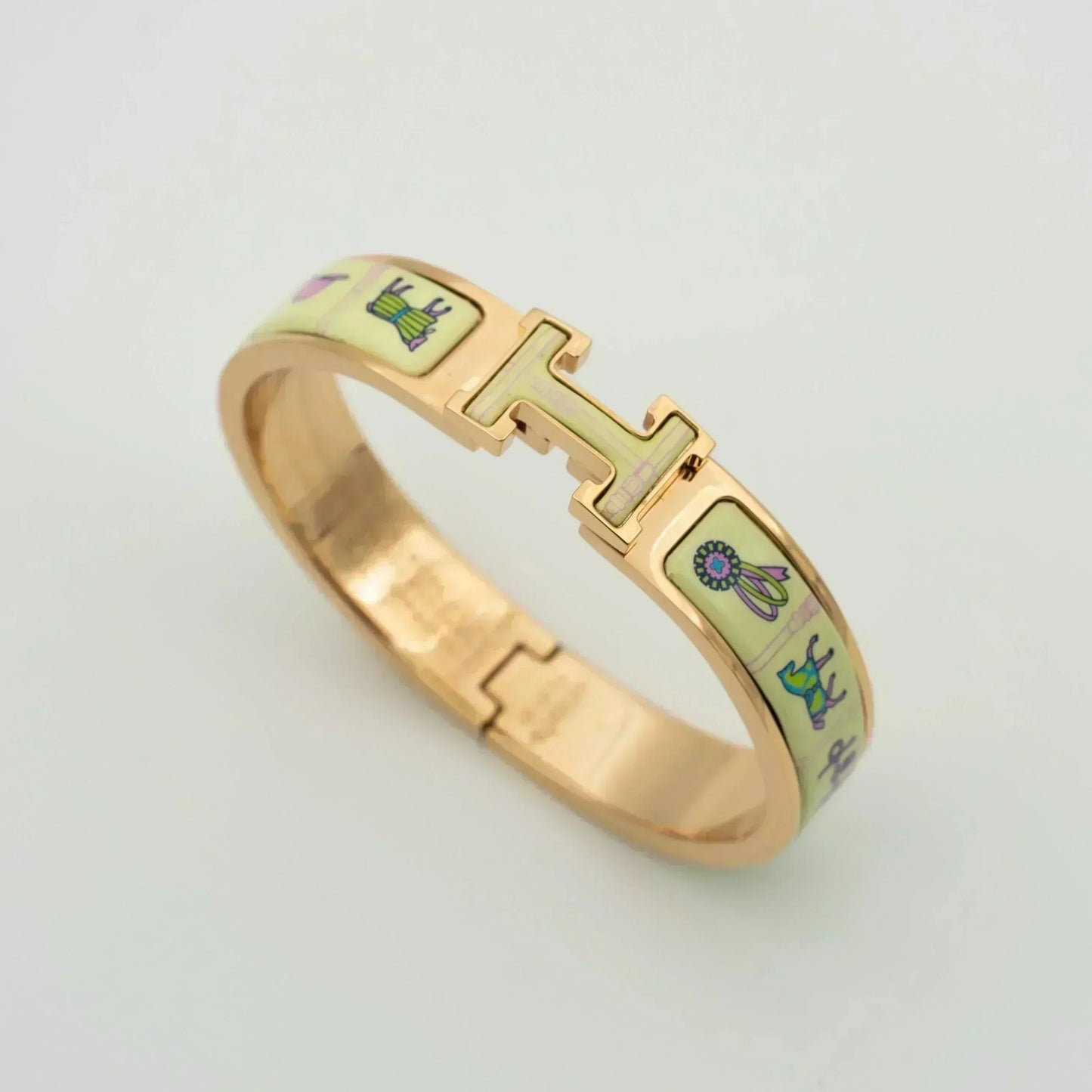 [Regal Gem]H PINK GOLD BRACELET CREAM CERAMIC