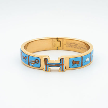 [Regal Gem]H PINK GOLD BRACELET BLUE CERAMIC