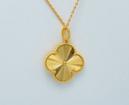 [Regal Gem]CLOVER 25MM PEDANT NECKLACE GOLD