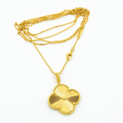 [Regal Gem]CLOVER 25MM PEDANT NECKLACE GOLD