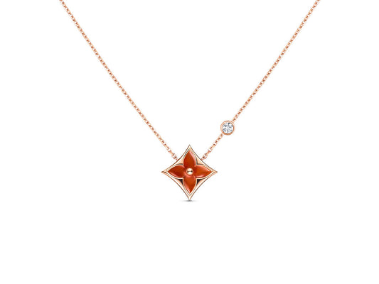 [Regal Gem]STAR NECKLACE PINK GOLD 1 DIAMOND