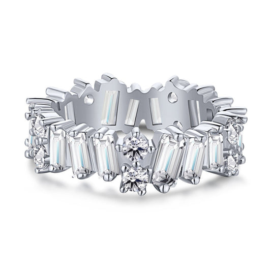 [Regal Gem Jewelry]Delicate Multi Shape Tennis Ring
