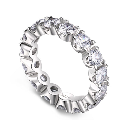 [Regal Gem Jewelry]Eternity Round Cut Tennis Ring