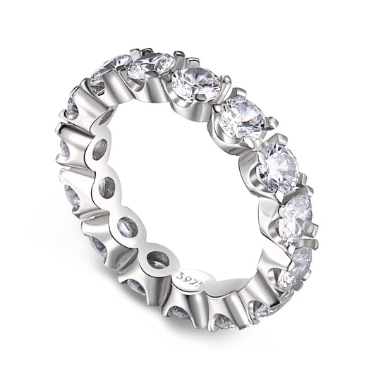 [Regal Gem Jewelry]Eternity Round Cut Tennis Ring