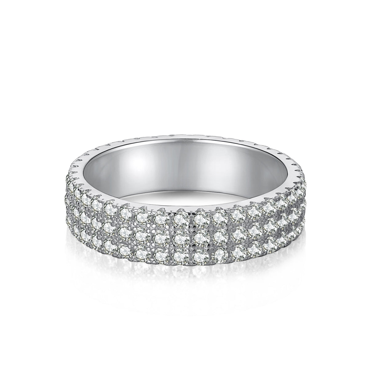 [Regal Gem Jewelry]Dainty Round Cut Tennis Ring