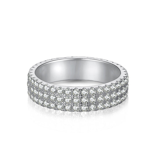 [Regal Gem Jewelry]Dainty Round Cut Tennis Ring