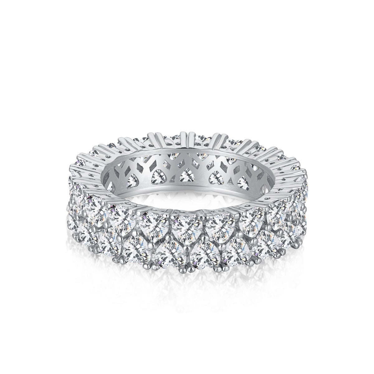 [Regal Gem Jewelry]Sparkling Full Heart Ring