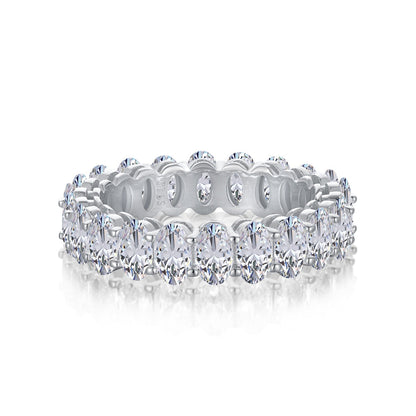[Regal Gem Jewelry]Ornate Oval Cut Tennis Ring
