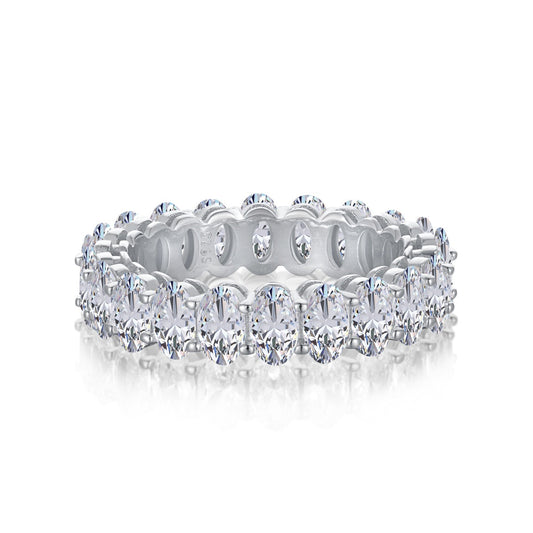 [Regal Gem Jewelry]Ornate Oval Cut Tennis Ring
