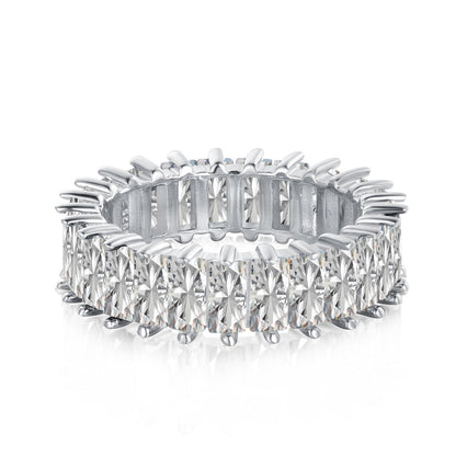 [Regal Gem Jewelry]Unique Colorful Radiant Cut RIng