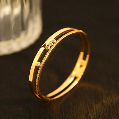 [Regal Gem]Move Romane Diamond Bangle Bracelet