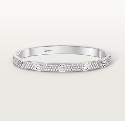 [Regal Gem]NEW-LOVE-4.8MM-Width Diamond-Studded Bracelet