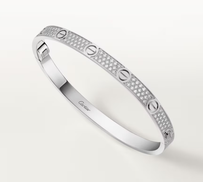 [Regal Gem]NEW-LOVE-4.8MM-Width Diamond-Studded Bracelet