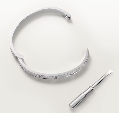 [Regal Gem]NEW-LOVE-4.8MM-Width Diamond-Studded Bracelet