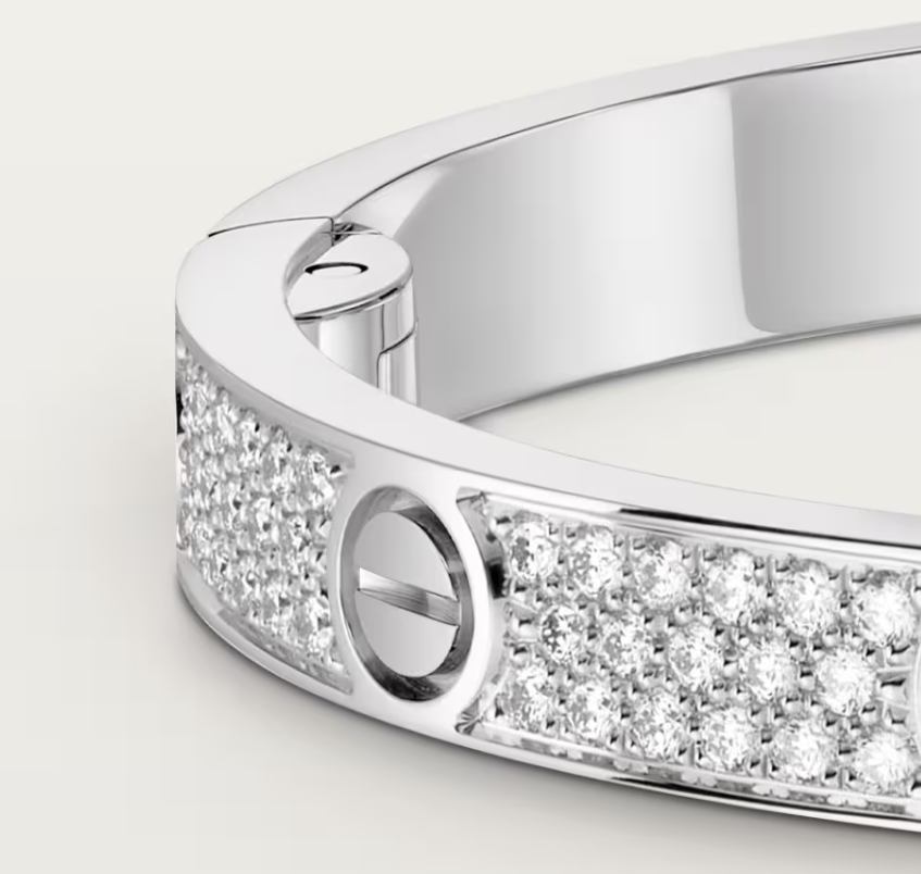 [Regal Gem]NEW-LOVE-4.8MM-Width Diamond-Studded Bracelet