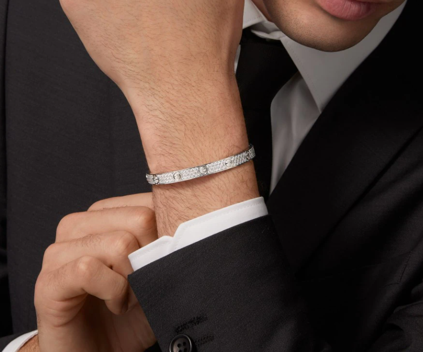 [Regal Gem]NEW-LOVE-6.1MM-Width Diamond-Studded Bracelet