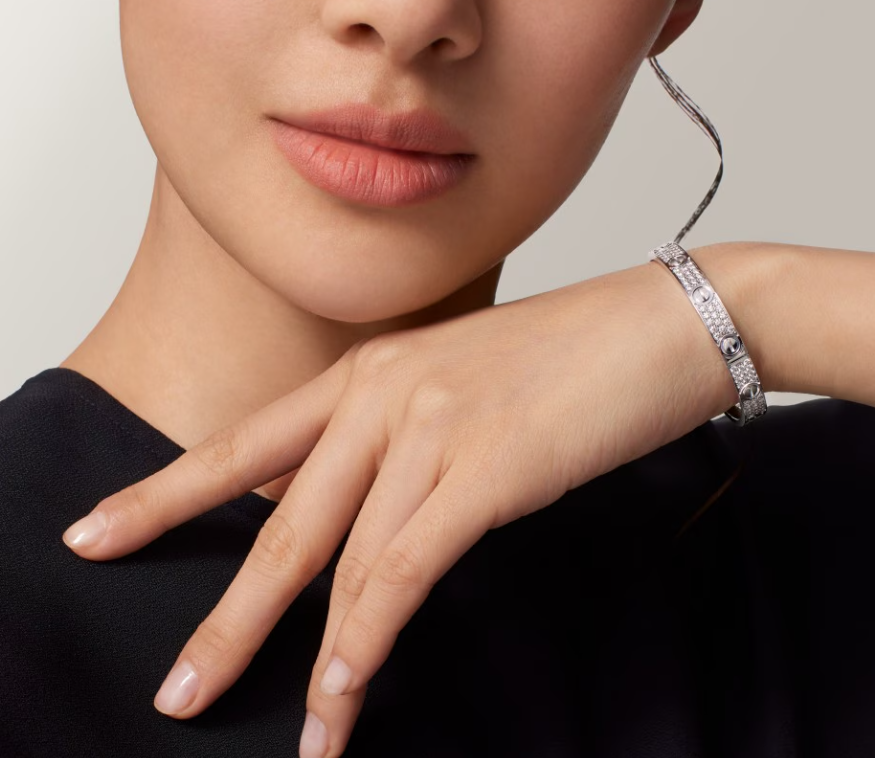 [Regal Gem]NEW-LOVE-6.1MM-Width Diamond-Studded Bracelet