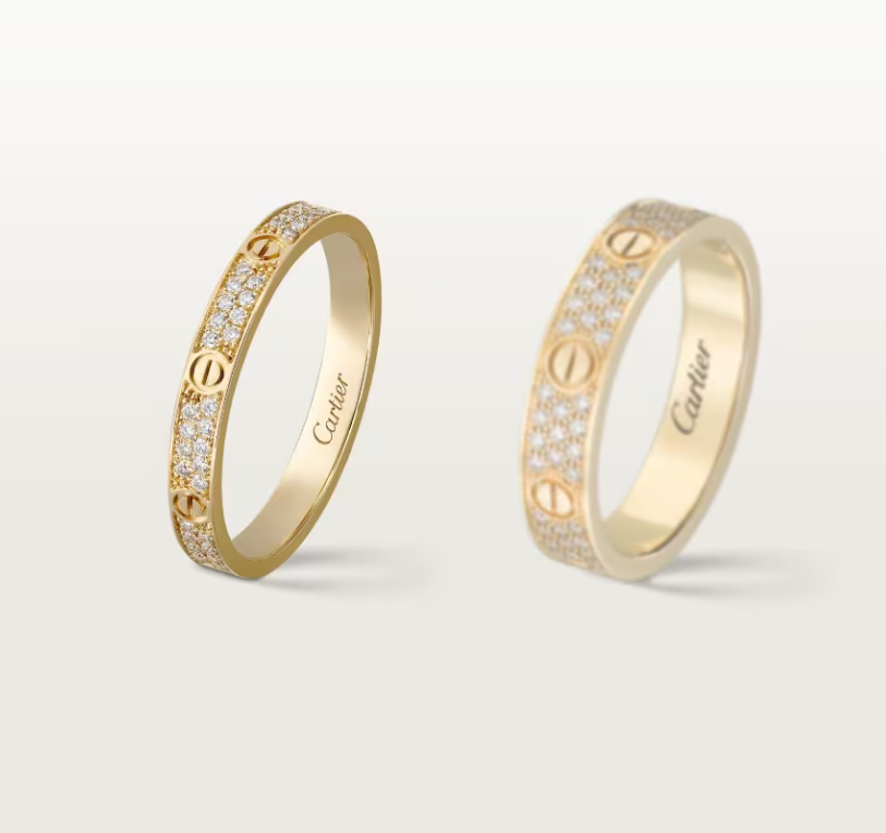 [Regal Gem]LOVE RING 2.6mm-wide full-diamond ring Gold