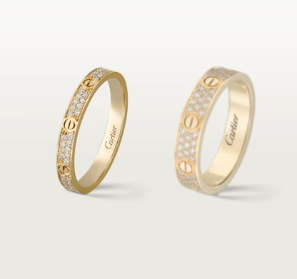 [Regal Gem]LOVE RING 2.6mm-wide full-diamond ring Gold
