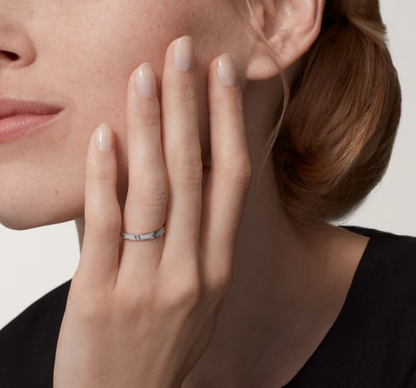 [Regal Gem]LOVE RING 2.6mm-wide full-diamond ring silver