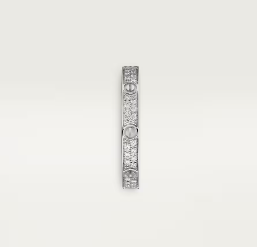 [Regal Gem]LOVE RING 2.6mm-wide full-diamond ring silver