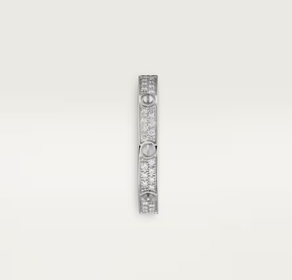 [Regal Gem]LOVE RING 2.6mm-wide full-diamond ring silver