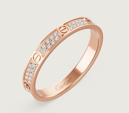 [Regal Gem]LOVE RING 2.6mm-wide full-diamond ring Regal Gem Gold