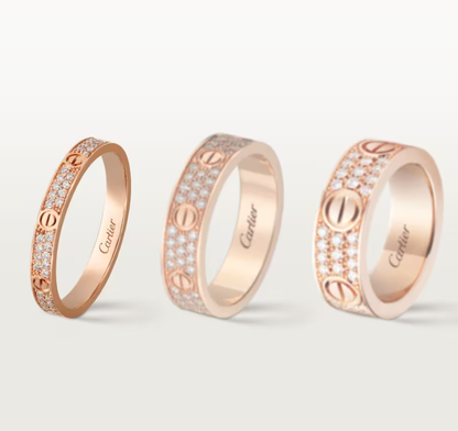 [Regal Gem]LOVE RING 2.6mm-wide full-diamond ring Regal Gem Gold